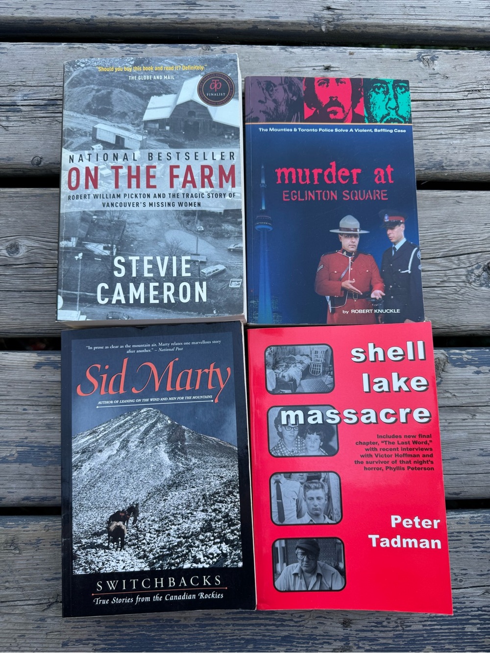 4 true crime books.